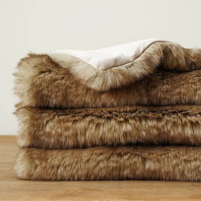 Heavy-Weight Luxury Faux Fur Throw - 3 Colours