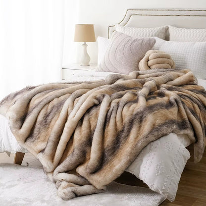Heavy-Weight Luxury Faux Fur Throw - 3 Colours