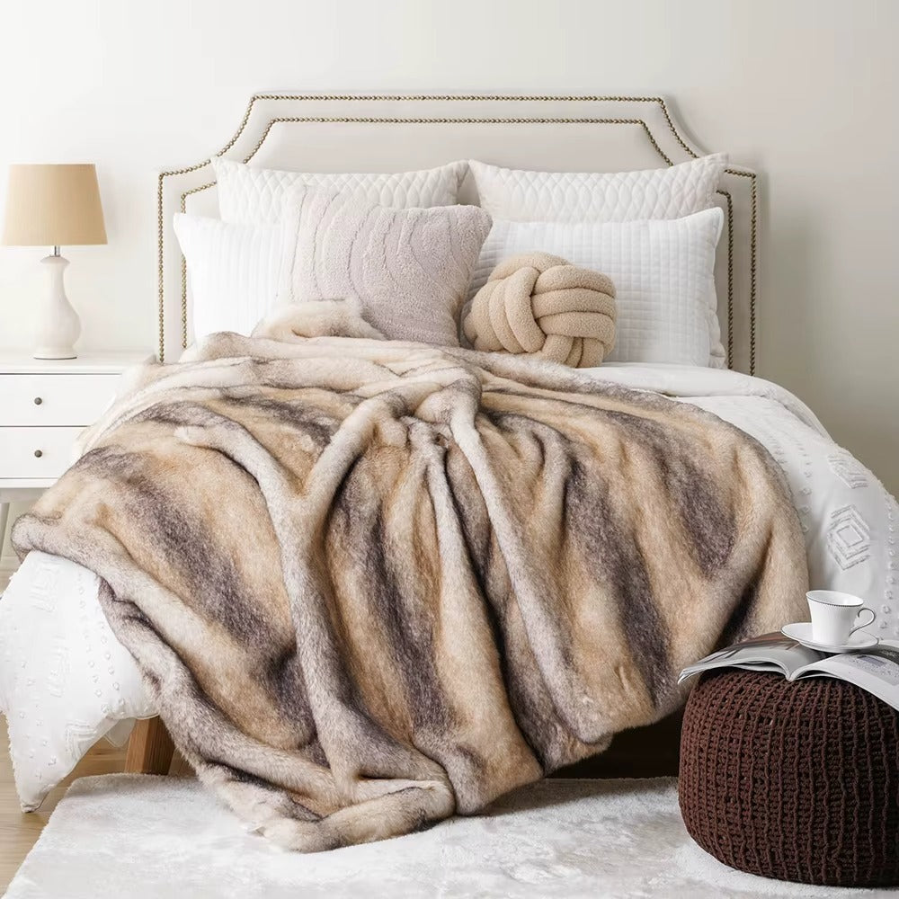 Heavy-Weight Luxury Faux Fur Throw - 3 Colours