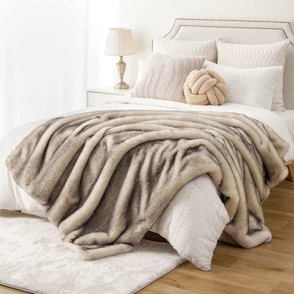 Heavy-Weight Luxury Faux Fur Throw - 3 Colours