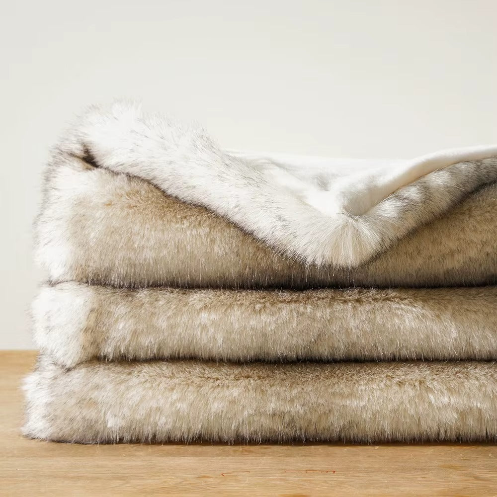 Heavy-Weight Luxury Faux Fur Throw - 3 Colours
