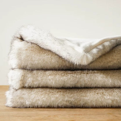 Heavy-Weight Luxury Faux Fur Throw - 3 Colours