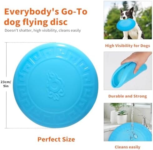Interactive Rubber Flyer Dog Toys, Put Cloth in Middle for Durability