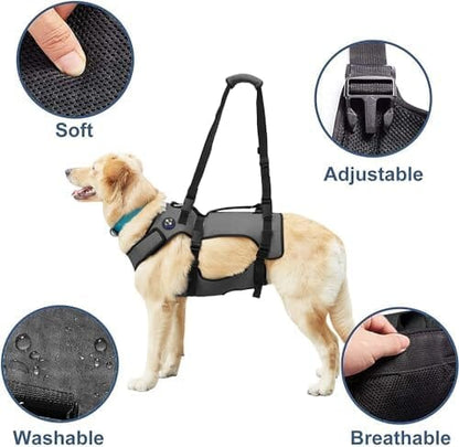 Large Pet Rehabilitation Lifts Vest Adjustable Breathable Straps for Old