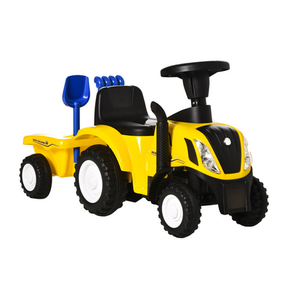 Yellow Foot-to-Floor Tractor Walker & Slider for 12-36 Months