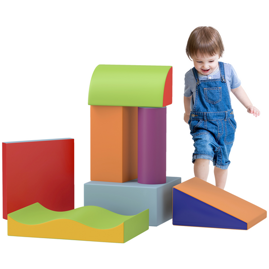 Colorful 7-Piece Kids Soft Foam Puzzle Play Blocks
