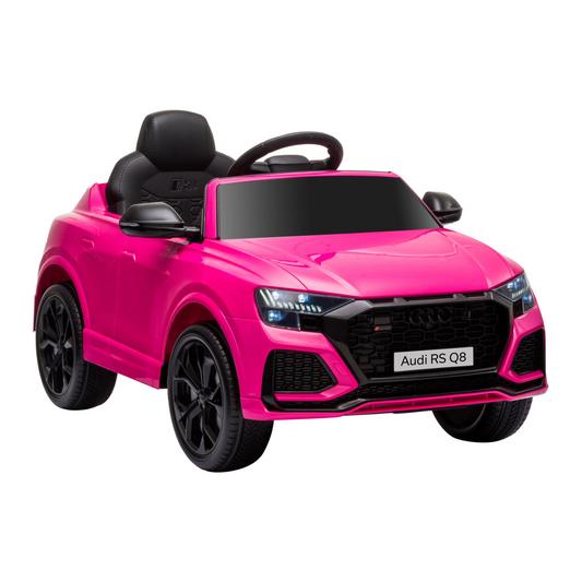 Pink Audi RS Q8 Kids Electric Ride-On Car with Remote Control
