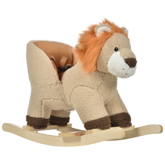 Roaring Fun: Plush Lion Rocker with Sound