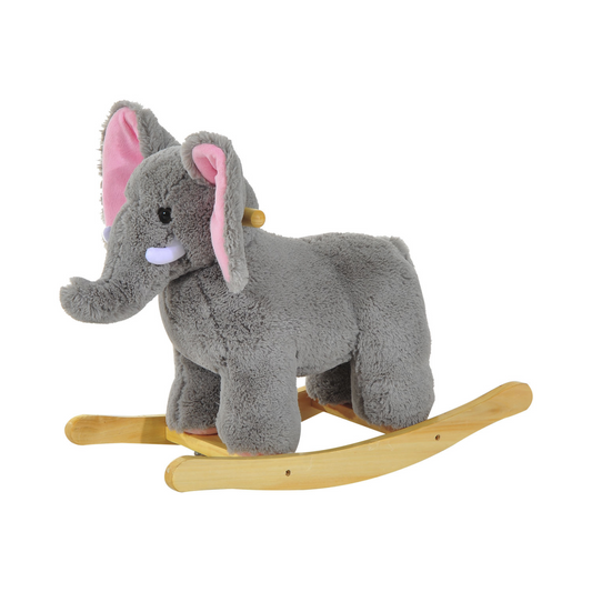 Elephant Rocker: Plush Adventure with Nursery Rhymes