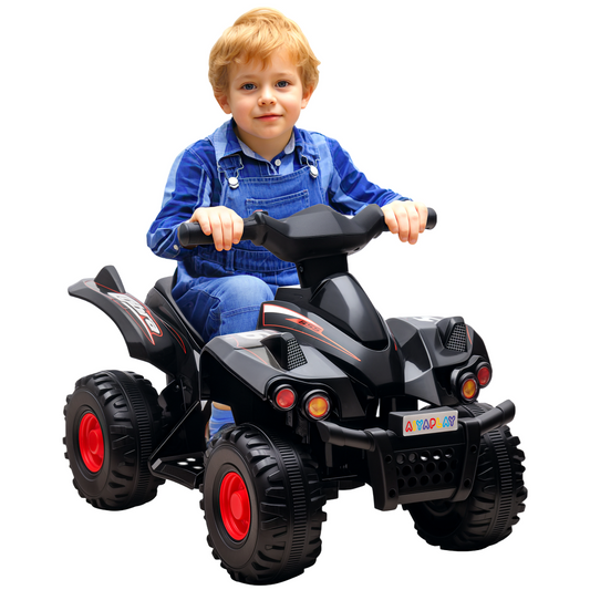 AIYAPLAY 6V Kids Electric Quad Bike with Music for Ages 2-6
