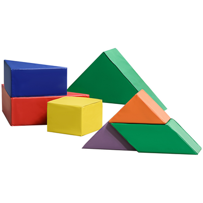 Colorful 7-Piece Soft Foam Puzzle Blocks Set