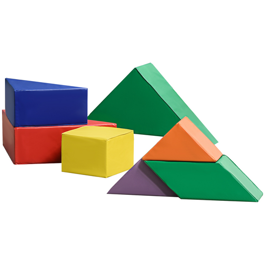 Colorful 7-Piece Soft Foam Puzzle Blocks Set
