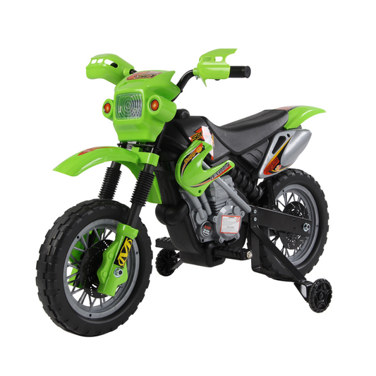 Adventure Green 6V Electric Motorbike for Kids Ages 3-6