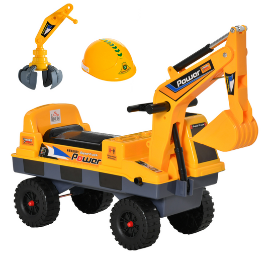 Yellow Excavator Digger Toy for Kids 2-3 Years