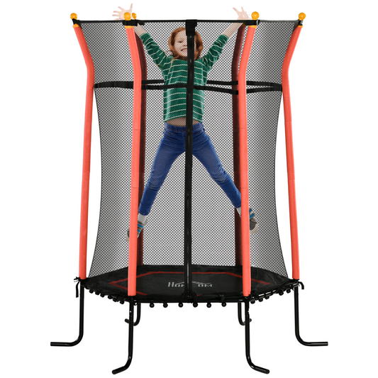 5.4FT Kids Trampoline with Enclosure Indoor Outdoor
