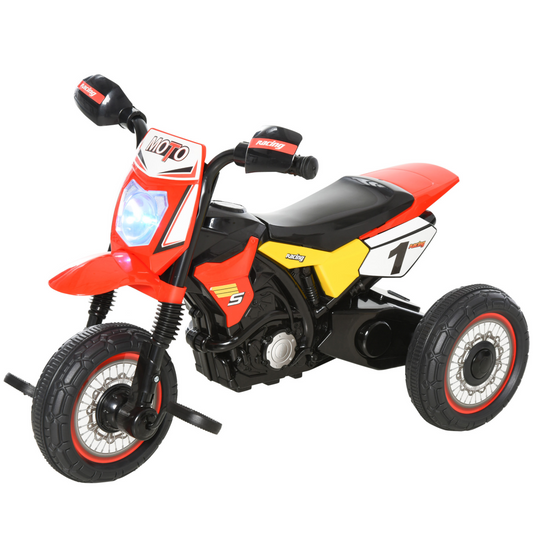Bright Red Toddler Tricycle with Music & Lights