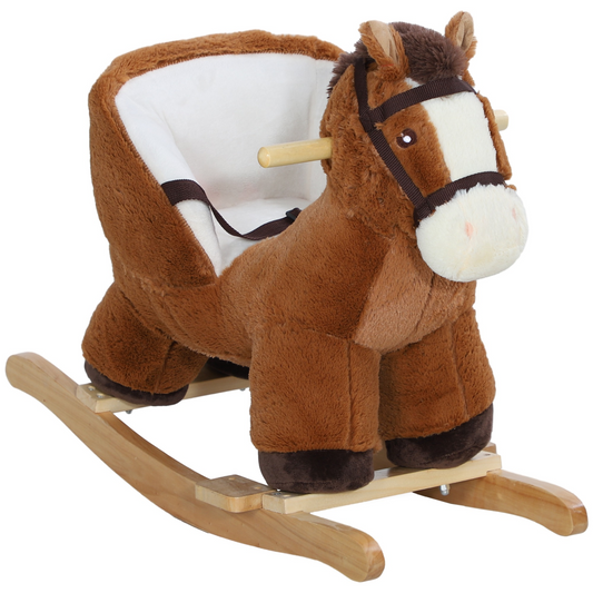 AIYAPLAY Rocking Horse for Kids - Cozy Brown