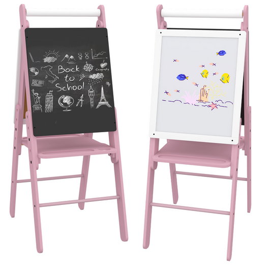 Double-Sided Kids Art Easel with Paper Roll