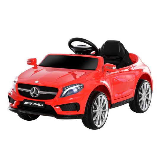 Mercedes Benz Kids Ride-On Car with Remote Control, Music & Lights - Red