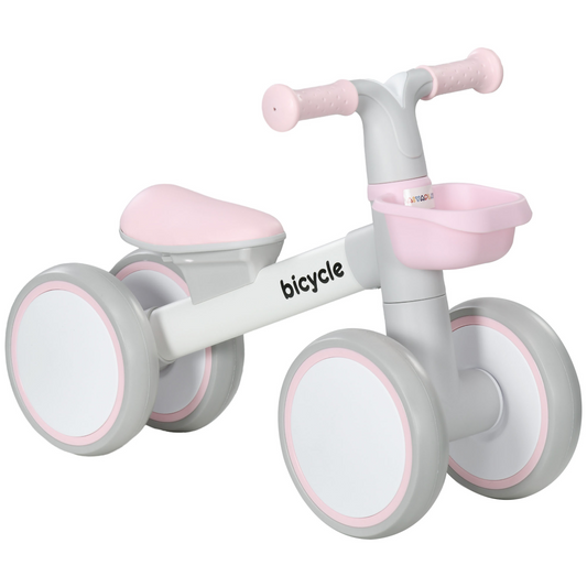 AIYAPLAY Adjustable Pink Balance Bike for Toddlers 1-3 Years - Safe & Fun!