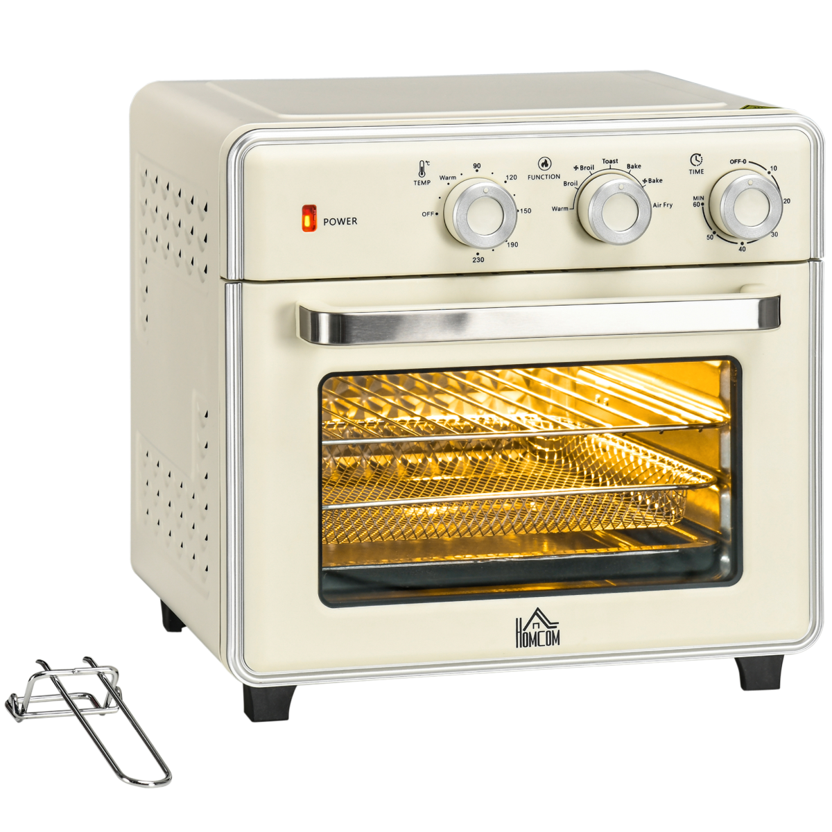 Retro 7-in-1 Toaster Oven: 4-Slice, Adjustable Temp & 60-Min Timer