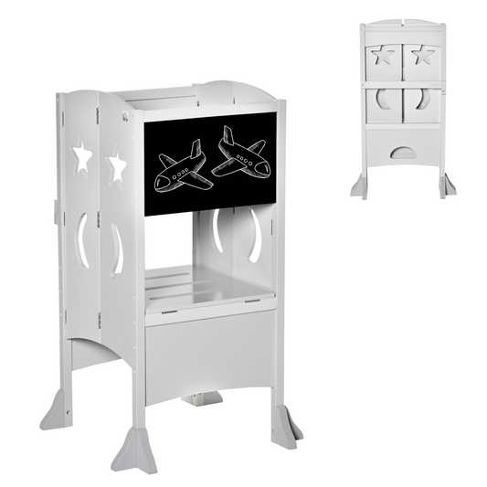 Creative Kids Step Stool with Blackboard & Lockable Rails