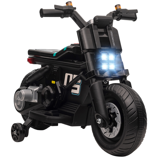 Kids 6V Electric Motorbike with Training Wheels for Ages 3-5