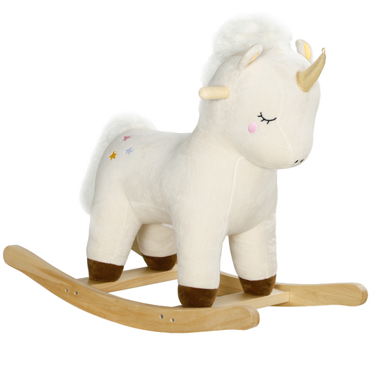 AIYAPLAY Unicorn Rocking Horse with Sounds for Ages 2-4