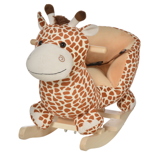 Plush Giraffe Rocking Horse with 32 Songs
