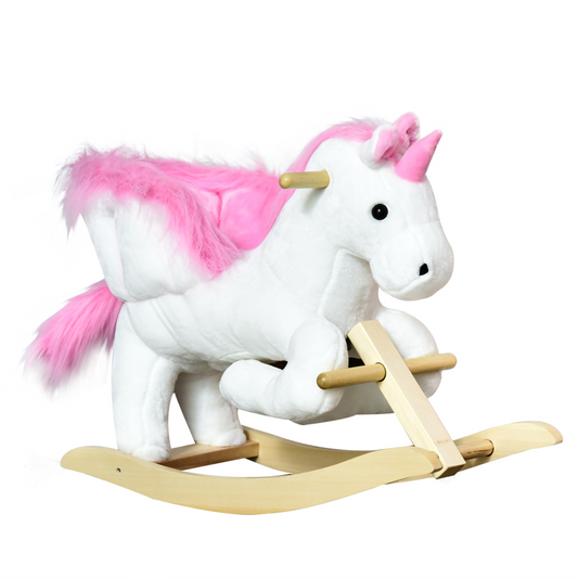 Enchanting Plush Unicorn Rocking Horse - Ride On