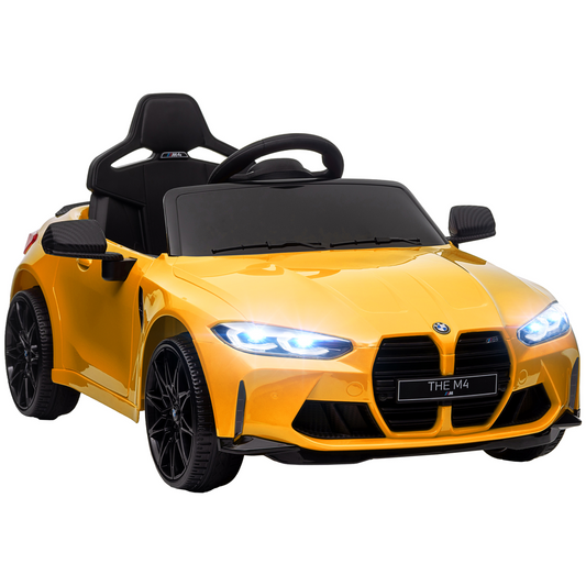AIYAPLAY 12V BMW M4 Licensed Kids Electric Car w/ Remote, Suspension