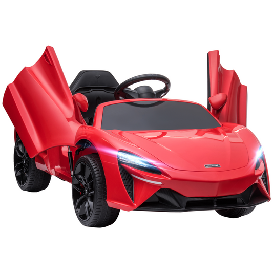 McLaren 12V Kids Electric Ride-On Car with Remote Control & Music - Red