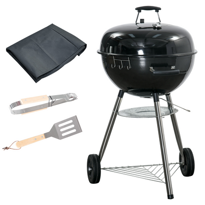Portable Charcoal Grill & Smoker with Cover