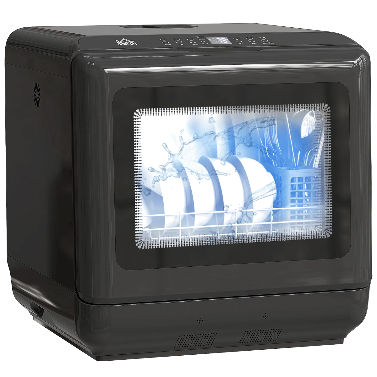 Compact Dishwasher: Dual Supply, 6 Programs, 70°C Sanitization