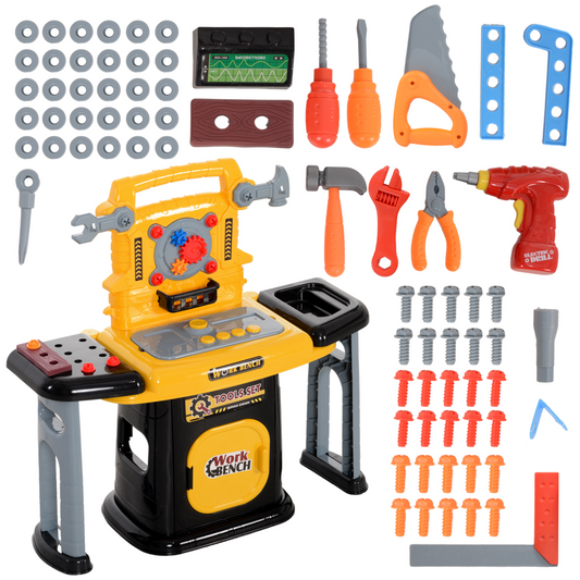 AIYAPLAY 102-Piece Kids Tool Set with Electric Drill & Storage