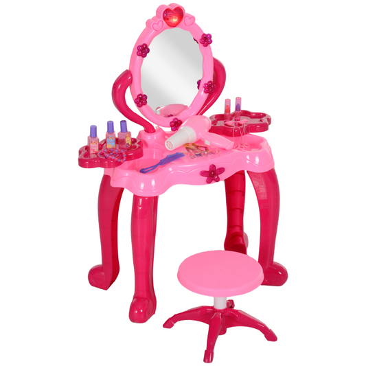 AIYAPLAY Kids Vanity Set Stool & 15 Glam Accessories