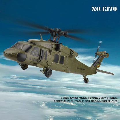 WLtoys | K170 Black Hawk 6 Axis Gyroscope 4Ch Optical Flow RC Helicopter