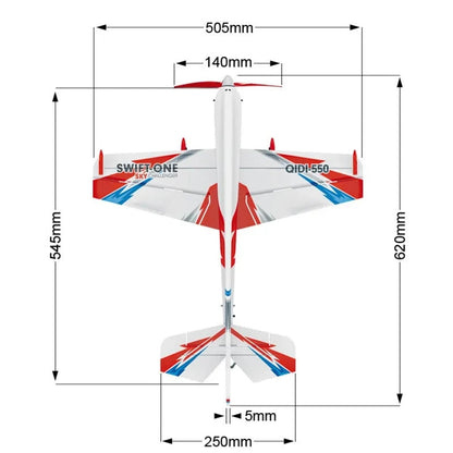 QIDI-550 6Ch 3D 500mm Wingspan Brushless RC plane
