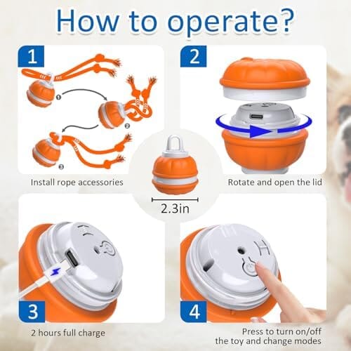 Motion Activated Dog Ball Automatic Rolling Ball Toys for Puppy