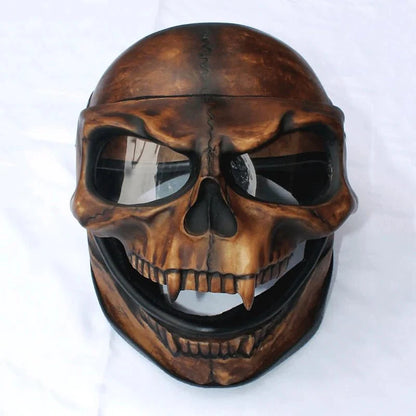 Motorcycle Goggles Mask Helmet - Realistic Skeleton Design