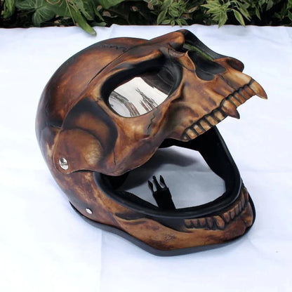Motorcycle Goggles Mask Helmet - Realistic Skeleton Design