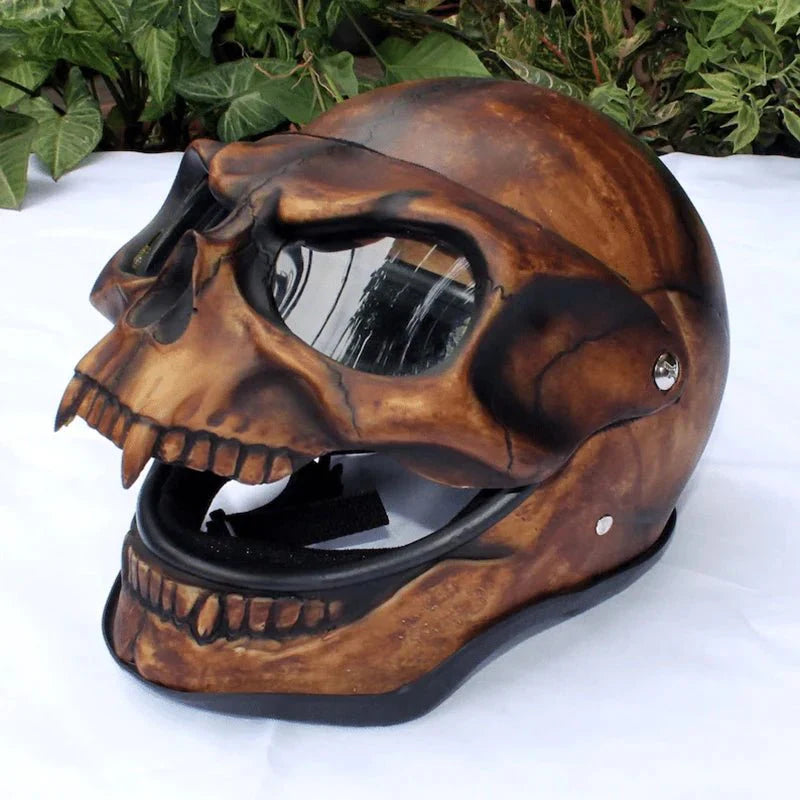 Motorcycle Goggles Mask Helmet - Realistic Skeleton Design