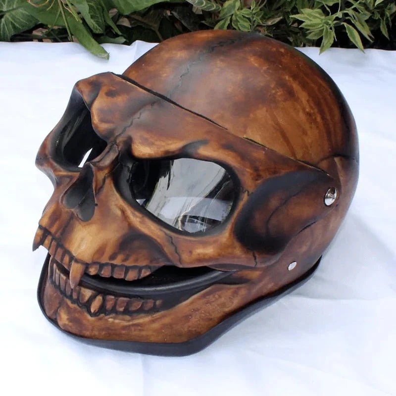 Motorcycle Goggles Mask Helmet - Realistic Skeleton Design