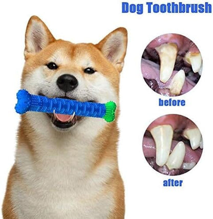 Natural Rubber Bite Resistant Dog Toothbrush Toy