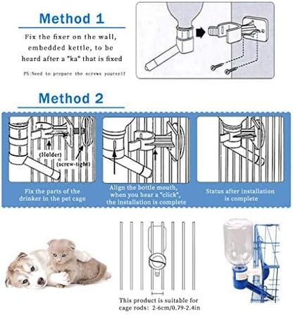 No-drip 350ml Dog Water Dispenser Adjustable and Detachable