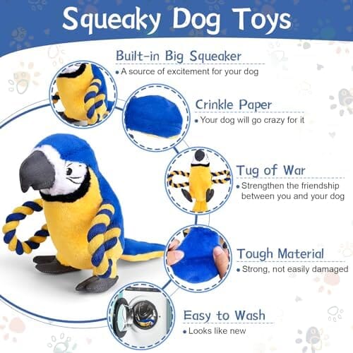 Parrot Perfect for Tug of War & Puppy Teething