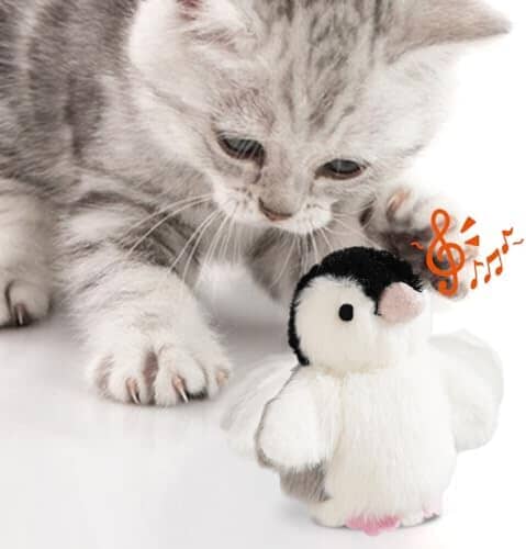 Penguin Flying Bird Cat Toy Infused with Catnip in The Wings