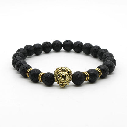 Black Lava Lion Bracelet