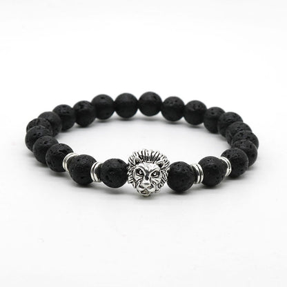 Black Lava Lion Bracelet