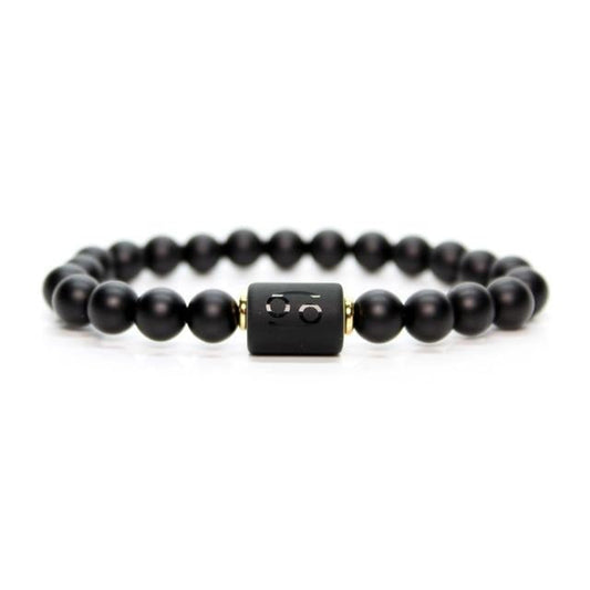 12 Constellation Zodiac Signs Black Bracelet